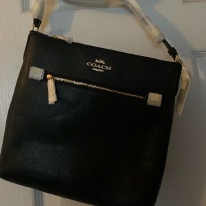 Black crossbody coach purse